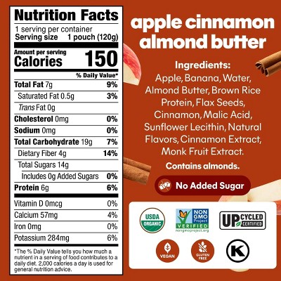 NOKA Apple Cinnamon Superfood Smoothie + Almond Butter - 16.9oz