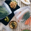 Premium Silicone Reusable Food Storage Bags, 4-Pack Clear Multi-Use Lunch Bags - 2 of 4