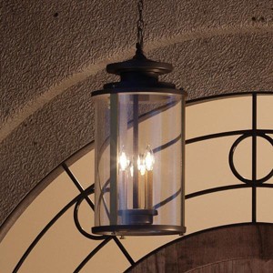 Urban Ambiance Luxury Rustic Outdoor Pendant Light,  20.25"H x 9.875"W,  Olde Bronze Finish, UHP1124 - 1 of 4