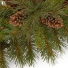 3ft Pre-Lit Pine Cone Christmas Tree with LED Lights, Flocked Artificial Pine in Burlap Base for Tabletop - 3 of 4
