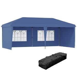 Gsluuk Outsunny 10' x 20' Pop Up Canopy Tent with 4 Sidewalls, Heavy Duty Tents for Parties - 1 of 1