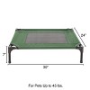 Elevated Dog Bed – 30x24 Portable Bed for Pets with Non-Slip Feet – Indoor/Outdoor Dog Cot or Puppy Bed for Pets up to 50lbs by Petmaker (Green) - 2 of 4