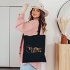 City Creek Prints Teacher Life Colorful Canvas Tote Bag - 15x16 - Black - 2 of 2