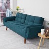 Sapphtopaz 75" Velvet Couch for Living Room, Adjustable Backrest Loveseat Sofa, Soft Upholstered Wood Frame Furniture for Small Spaces - 3 of 4