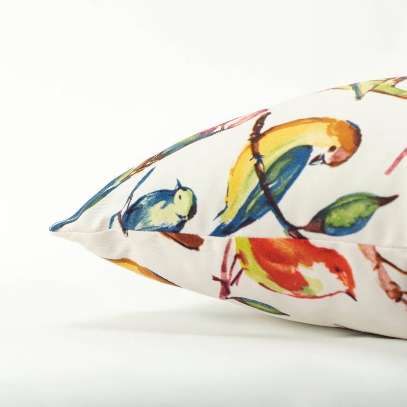 22&#34;x22&#34; Oversize Poly-Filled Birds Indoor/Outdoor Square Throw Pillow White - Rizzy Home, 5 of 7