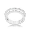 Slickblue 0.25ct Clear CZ Twisted Trio Band Cocktail Ring, Rhodium-Plated, Classic Women’s Jewelry, Size 5-10 - 2 of 4