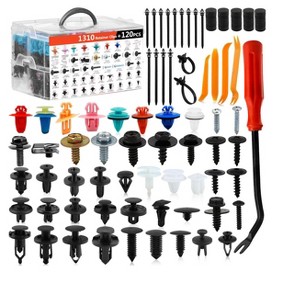 Itopfox Universal Car Door Panel Clips Kit - 1430PCS Auto Fasteners Assortment with Red Fastener Remover for Various Vehicle Models - 1 of 4