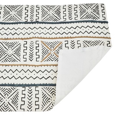 Boho Chic Geometric Mud Cloth Placemats, Set of 4, 14"x20"