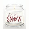 Courtside Market Let it Snow Candy Cane 12.8oz Soy Wax Candle Glass Jar with Brushed Silver Metal Lid - 2 of 3