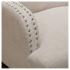 Filmore Fabric Armchair Light Beige - Christopher Knight Home: Upholstered, Nailhead Trim, Transitional Style - 3 of 4
