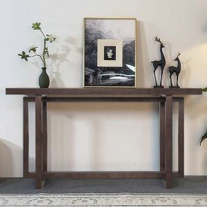 KIGFTSOD 59" Narrow Console Table - MDF Entryway Sofa Table for Hallway, Living Room, Foyer with Space-Saving Design - 1 of 4