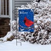 Cardinal Winter Burlap Garden Flag Welcome Bird 18" x 12.5" Briarwood Lane - 4 of 4