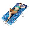 Jasonwell Oversized Pool Float Lounge, 72" X 37" XL Fabric-Covered Contour Lounger for Adults, Ultra-Comfort Cooling Raft, Monstera Blue - 4 of 4