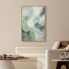 Art Remedy Rainfall on the Grass Green Abstract Wall Art Framed - 2 of 4