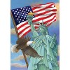 Briarwood Lane Symbols of Freedom Patriotic House Flag Statue of Liberty Eagle 28" x 40" - 3 of 4