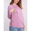 Women's Crewneck Long Sleeve Draped Nursing Tee | Motherhood Maternity - 4 of 4