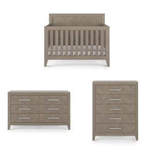 Child Craft Kieran Crib, Double Dresser and Chest Nursery Set, 3-Piece, Includes 4-in-1 Convertible Crib, Dresser and Chest - 1 of 4