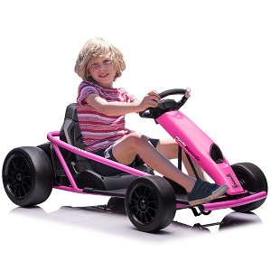 24V Go Kart for Kids, 9Ah Large Battery 8MPH High Speed Ride On Drifting Car with Music, Horn,Max Load 175lbs, Outdoor Ride On Toy for Teens 3-10 - 1 of 4