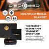 Disc-O-Bed Multifunctional Blanket with Snap Fasteners and Cozy Fleece Interior for Indoors, Picnic, and Outdoor Camping, Black - 2 of 4