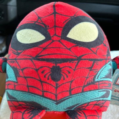 Marvel Cuutopia Peluche Spider-Man 12,7cm, poupée coussin arrondie