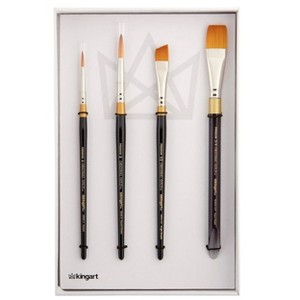 KINGART Original Gold Brushes 4 pc - 1 of 4
