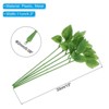 Unique Bargains DIY Craft Bouquet Artificial Plastic Rose Floral Wire Stem with Leaves Green - 2 of 4