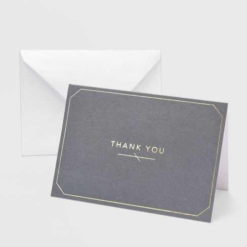 50ct Blank Thank You Cards Floral : Target