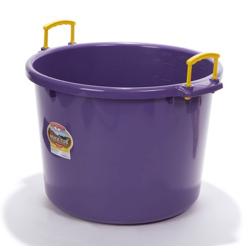 Little Giant 70 Quart Outdoor Polyethylene Muck Tub Multi Purpose Utility  Bucket With Handles, For Gardening And Farming, Hot Pink : Target