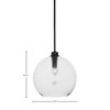 Toltec Lighting Kimbro 1 - Light Pendant in  Brushed Nickel with 13.75" Smoke Bubble Shade - 3 of 3