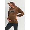 Hello Miz Women's Velvet Mama Crewneck Maternity Sweater Top - 2 of 4