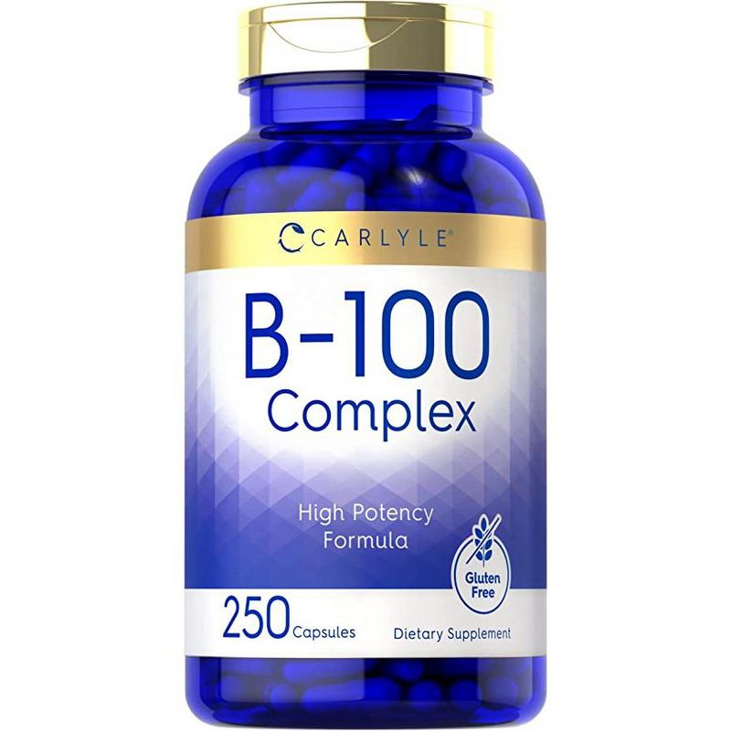 Carlyle Vitamin B-100 Complex | 250 Capsules, 1 of 4