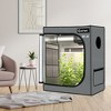 Costway 30''x18''x36''Mylar Hydroponic Grow Tent w/Observation Window & Floor Tray Grey\Black - 2 of 4