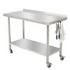Stainless Steel Prep Table 48x24 Inch, NSF Certified Kitchen Work Table with Adjustable Undershelf, Heavy Duty & Rustproof for Restaurants, Bakeries - 2 of 4