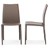 Set of 2 Rockford Modern & Contemporary Taupe Bonded Leather Upholstered Dining Chairs - Baxton Studio: No Assembly, Steel Frame - 4 of 4