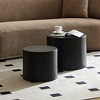 VYNXARIA Black Nested Table Set - 2 Pieces MDF Coffee Tables for Living Room & Lounge - 2 of 4