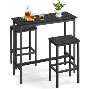 VASAGLE Bar Table and Chairs Set, Square Bar Table with 2 Bar Stools, Dining Pub Bar Table Set for 2, Living Room, Party Room - 1 of 4