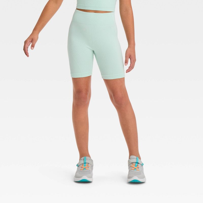 Girls&#39; Seamless Bike Shorts - All In Motion™, 1 of 7