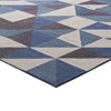 Modway Kahula Geometric Triangle Mosaic 8x10 Area Rug - Blue, White and Gray,  100% Polyester Microfiber ,  Tight Low Pile Weave - 2 of 4