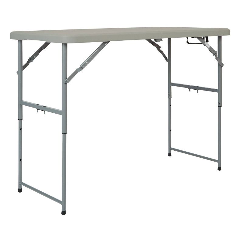 4&#34; Long Height Adjustable Fold in Half Resin Multi Purpose Table Gray - OSP Home Furnishings, 5 of 8