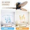 BestParts Modern Flush Mount Ceiling Fan - LED Light, Remote Control, Energy Efficient - 3 of 4