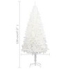 vidaXL 47.2 inch Artificial White Christmas Tree with LEDs- Durable, Lifelike, Weather and Water-Resistant Christmas Trees with Steel Base - 4 of 4