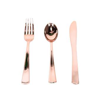 Neo Classic White • Gold Plastic Cutlery Set