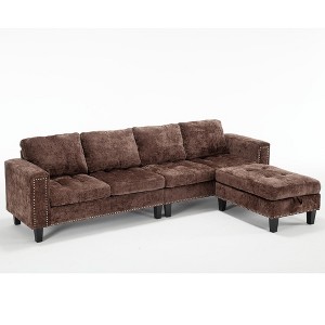 NicBex Upholstered Modular Sectional Sofa Modern Convertible Sectional Sofa Chenille Fabric L-Shaped Couch for Living Room,Apartment - 1 of 4