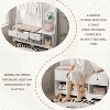 TIRAMISUBEST Multi-functional Hallway Hall Tree with Removable Cushion, Storage Bench with Shelves and DIY Pegboard - 4 of 4