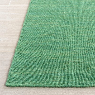 Green Handmade Wool Flatweave Area Rug, 3' x 5'