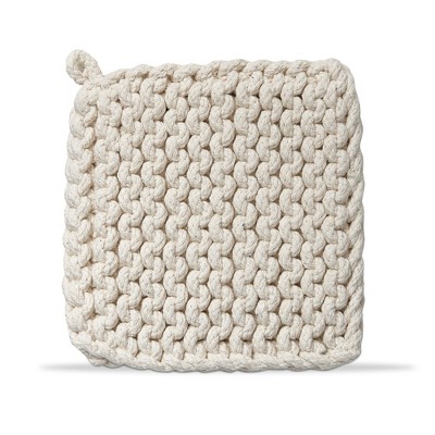 tag Crochet Trivet Potholder White