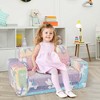 Honeyjoy 2-in-1 Flip Out Kid’s Sofa Chair Convertible Toddler Couch to Lounger - 2 of 4