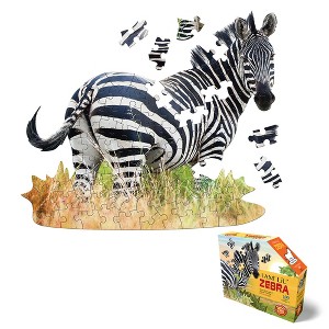Madd Capp I Am LiL' Zebra Puzzle 100pc Animal Shape w/ Poster & Fact Booklet - 1 of 4