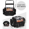 Fmeida Makeup Brush Bag, Professional Makeup Case Extra Large Capacity Makeup Artist Bag Stand-up Cosmetic Bag - 2 of 4