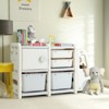 Safstar Kids Toy Storage Organizer Toddler Playroom Furniture w/ Plastic Bins Cabinet - 3 of 4